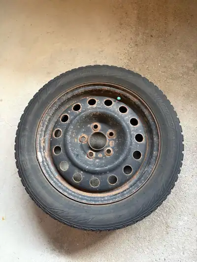 Selling 4 Nexen Winguard snow tires on steel wheels, used for 3 winters on a 2019 Hyundai Elantra se...