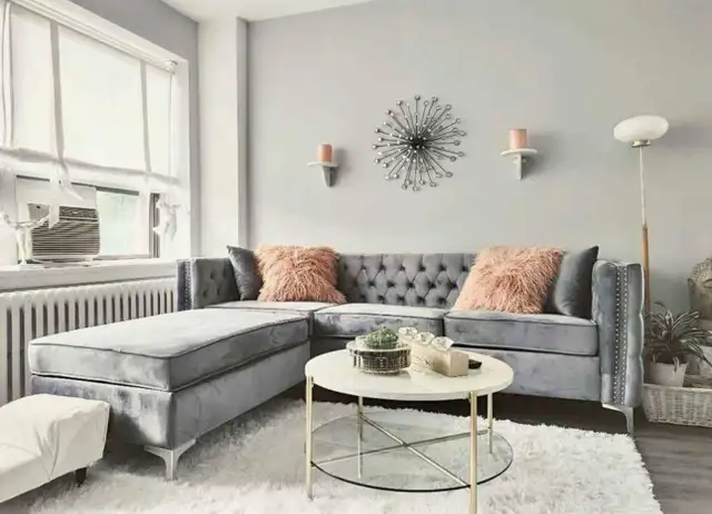 Crate and Barrel Grey Sectional L Shape Reversible Modern Free D in Couches & Futons in City of Toronto - Image 3