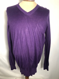 Mens Purple Sweater with small defect. Size Large. Point Zero.