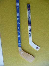 2 PETITS BATONS DE HOCKEY FAN CLUB DES CANADIENS-QUÉBEC-2/$10.00