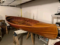 Kawartha Metis Antique Wooden Canoe