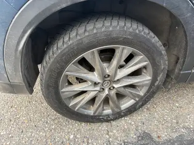 These were being used on a Mazda CX5 and we got a new car: hence selling these at the moment. No rim...