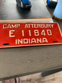 WW2 Camp Atterbury Indiana Vehicle Entry Tag