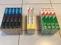 VHS T120 Video Tapes - New & Sealed