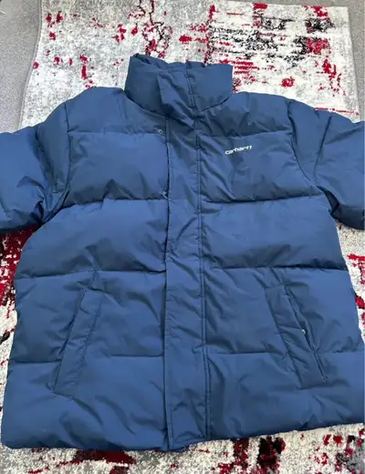 Carhartt WIP Navy Blue Down Puffer Jacket -Men's Size Large (80/, View more