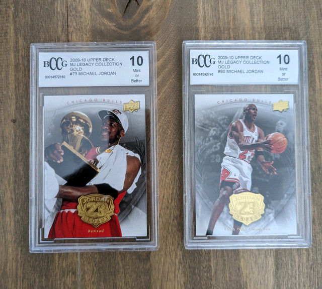 2x Michael Jordan Bulls BCCG 10 Graded Cards: Legacy Collection  in Arts & Collectibles in Markham / York Region