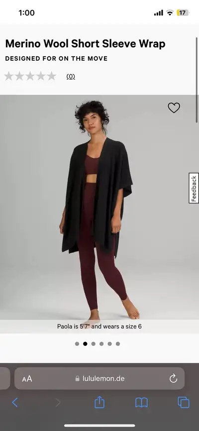 Lululemon XL wool sweater wrap, View more