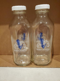 Steam Whistle Milk Bottles with Caps