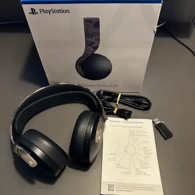 Selling brand new condition PS5 Pulse 3D Wireless Headset only used once! Experience immersive sound...