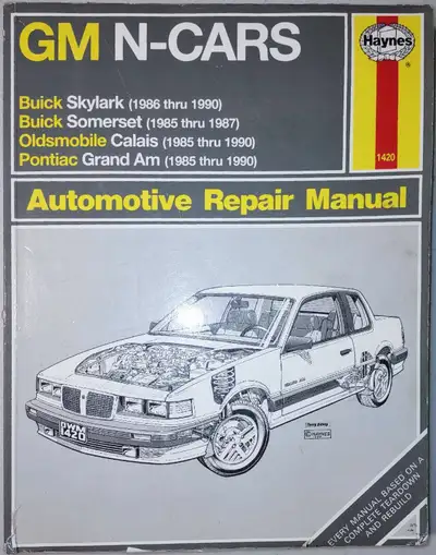 This is a Haynes Automotive Repair Manual for GM N-Cars, covering Buick Skylark (1986-1990), Buick S...