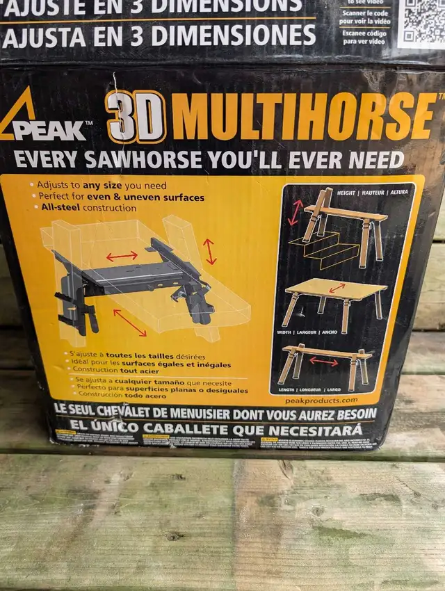Peak 3D Multihorse- Sawhorse-Brand New Never Been Used in Tool Storage & Benches in Peterborough - Image 2