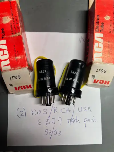 Tube 2 match pair  6SJ7 NOS RCA USA, View more