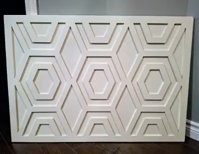 Custom embossed hexagon wall decor (28" x 40"), View more