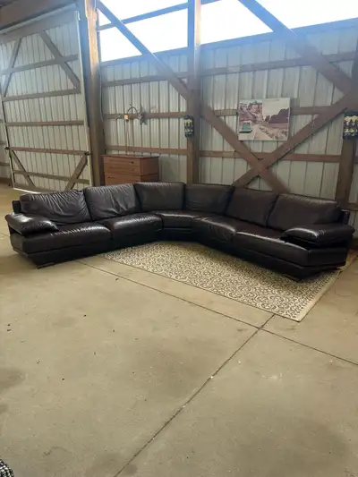 Natuzzi Custom Leather sectional made in Italy, View more