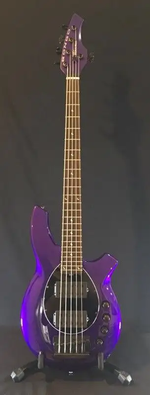 MusicMan Bongo 5 HH Bass Guitar - Ernie Ball - Firemist Purple, View more
