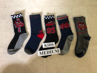 NEW Kids Cara/Lightning  McQueen Size Medium Socks