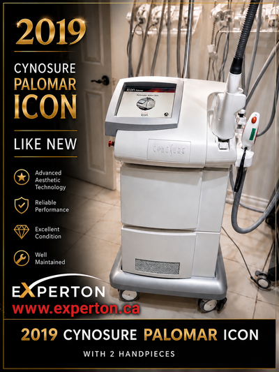 CYNOSURE PALOMAR ICON LASER MACHINE HAIR REMOVAL 2 HANDPIECES, View more