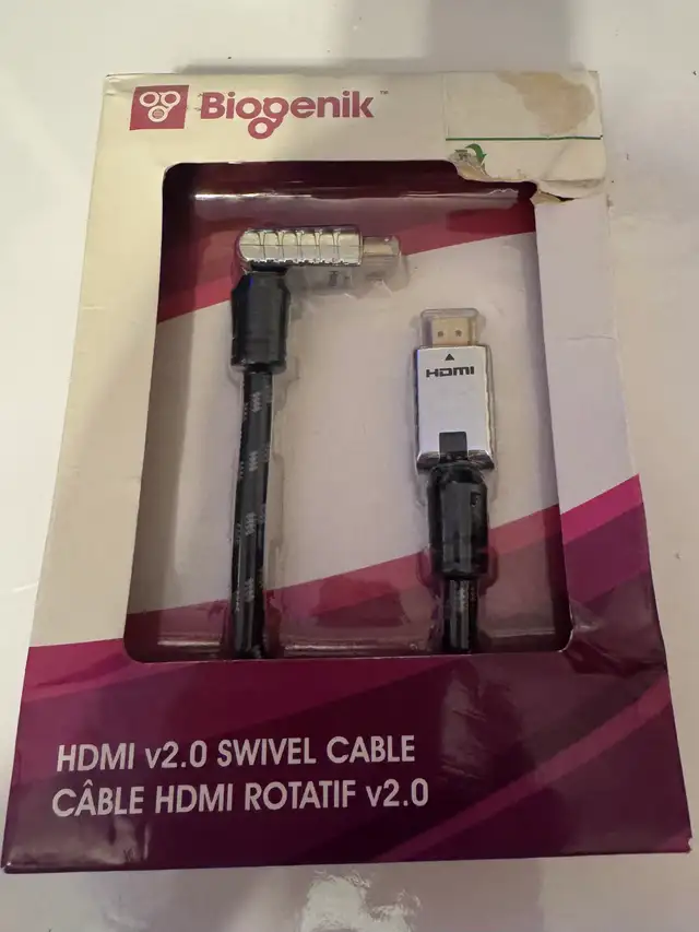Biogenik HDMI v2.0 Swivel Cable in Cables & Connectors in Mississauga / Peel Region - Image 2