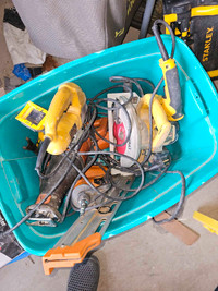 Used power Tools dewalt and ridgit