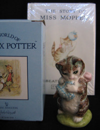BESWICK "MISS MOPPET" FIGURINE & BOOK, MINT IN BOX