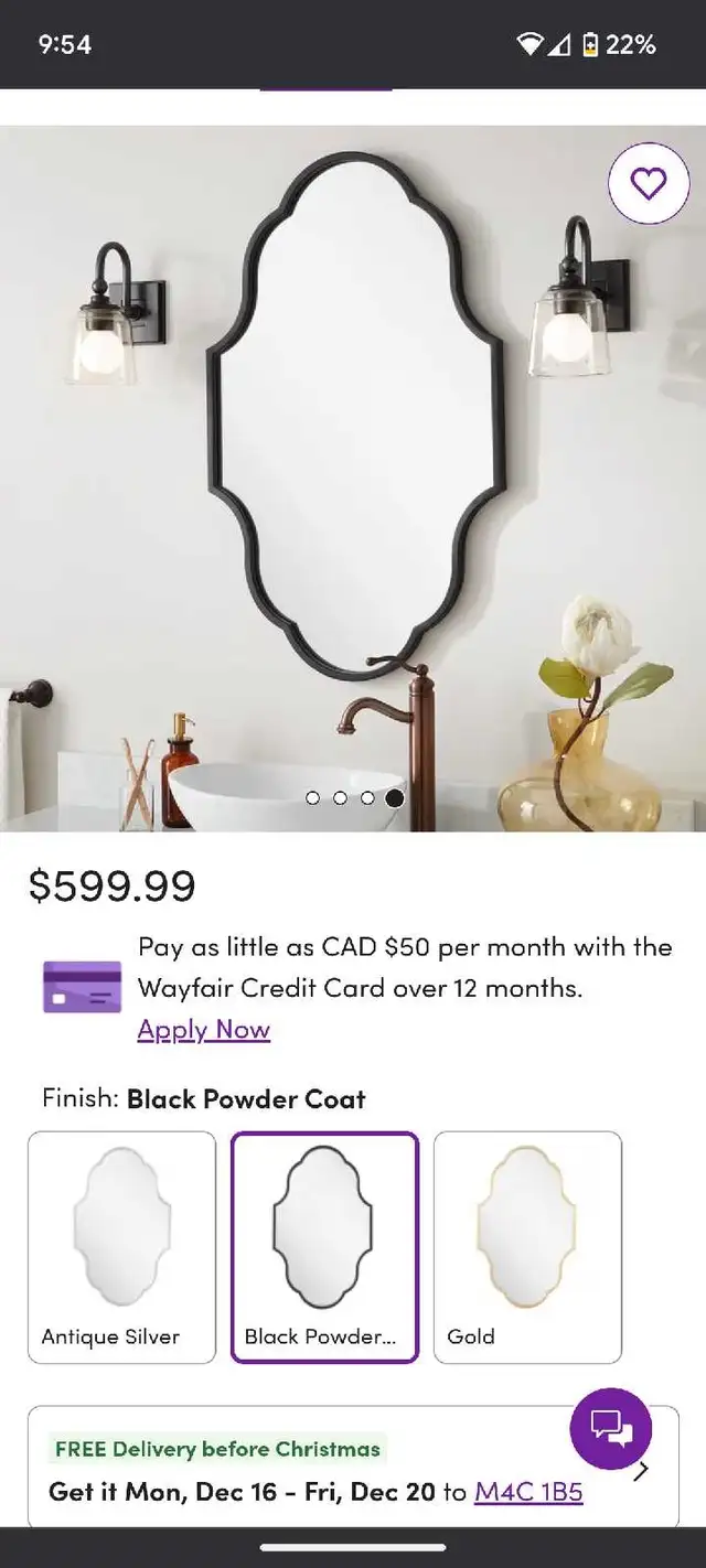 Iron framed mirror63804702923265121