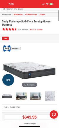Double Mattress for sale - Sealy posturepedic  