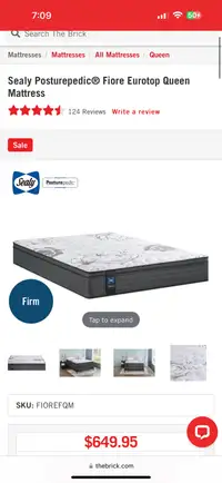 Double Mattress for sale - Sealy posturepedic  