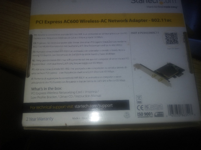 Startech AC600 Wireless-AC Network Adapter - 802.11ac, PCI Ex in Networking in Belleville - Image 4