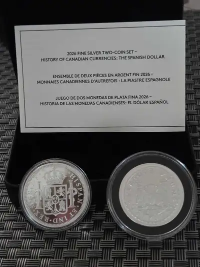 2026 Royal Canadian Mint Spanish Dollar Two-Coin Set, View more