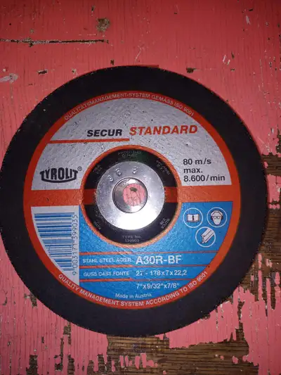 Tryolit 7" X 9/32" X 7/8" grinding disc, View more