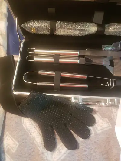 New 6 piece travel Barbecue Kit -  Utensils Kit retail $109, View more