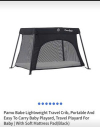 Pamo Babe Lightweight Travel Crib with mattress 