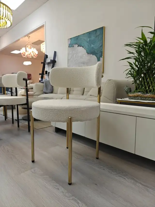 CB2 Style Boulce fabric Round Back Dining Chair (Price for each) in Chairs & Recliners in Markham / York Region - Image 2