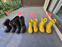 Children rain and winter boots