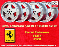 4 Ferrari 8.5x18+10.5x18 Testarossa wheels NO TRX
