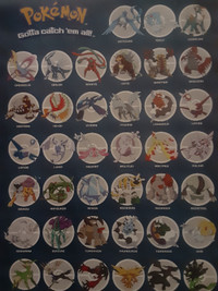 POSTER DES CARTES DE COLLECTION POKEMON