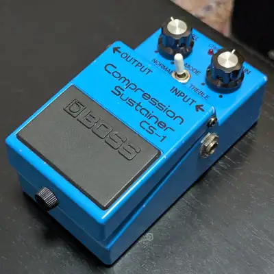 Boss CS-1 Compression Sustainer pedal for sale Vintage Black Label - Made in Japan All functionaliti...