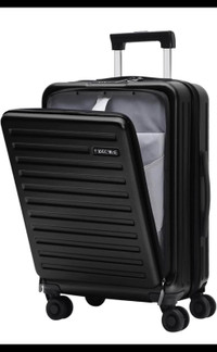 TydeCkare 20 Inch Luggage Carry On with Front Pocket, 22x14.6x10