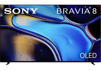 Behold the stunning Sony 77" 2024 Bravia 8, featuring breathtaking 4K HDR OLED technology and seamle...