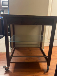 BAR CART WITH SHELVES29x33.5x34 INCHES