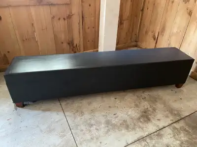 8ft Black Padded Marine Grade Vinyl Bench, View more