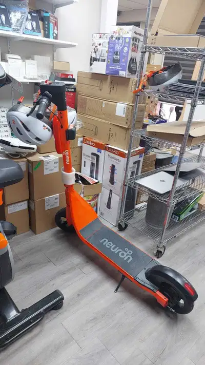 STAND OUT ORANGE! Neron Scooter + Helmet – Fast Sale, View more