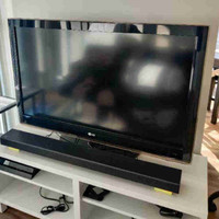 42” LCD TV w/ RGB LED backdrop