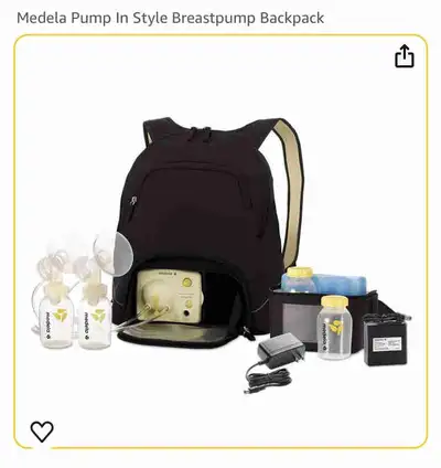 Medela pump in style backpack double breast pump Includes a hands free pumping bra!