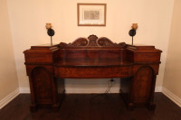 Antique 1800s  (William IV) sideboard, flame mahogany