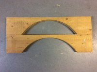 Wine Barrel Stand / Cradle Curve Cut Wood