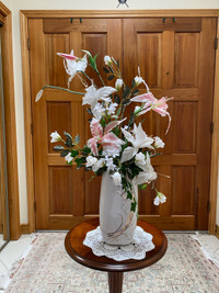 Artificial silk flower arrangement