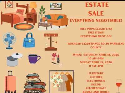 Estate sale. Great last minute deals!, View more