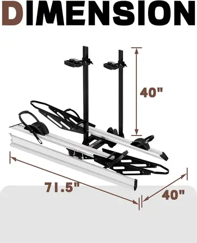 Young Electric Hitch Mount Bike Rack with Ramp, 200 lbs. Capacit, View more
