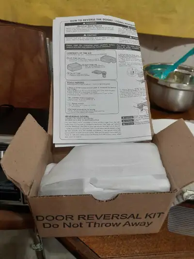 Fridge door reversal kit, View more